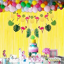 Yellow Streamers Party Backdrop - GREATRIL Foil