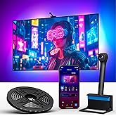 Ailofy Smart TV LED Backlight with Camera for 75-85 inch Screens, 16.4ft LED Strip Lights Sync to Screen& Music, Color Changing Lights for TV Compatible with Alexa & Google Assistant, App Control