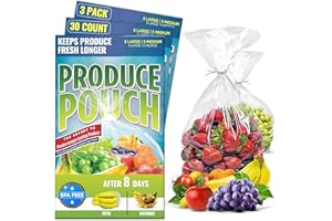 Produce Pouch-Keeps Produce Fresher Longer Produce Keepers are Reusable Green Bags for Fruits and Veggies and are Great Banan