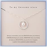 Burning Love Niece Necklace Niece Gifts from Aunt Sterling Silver Circle Necklace for Birthday Graduation Christmas Holiday Gifts