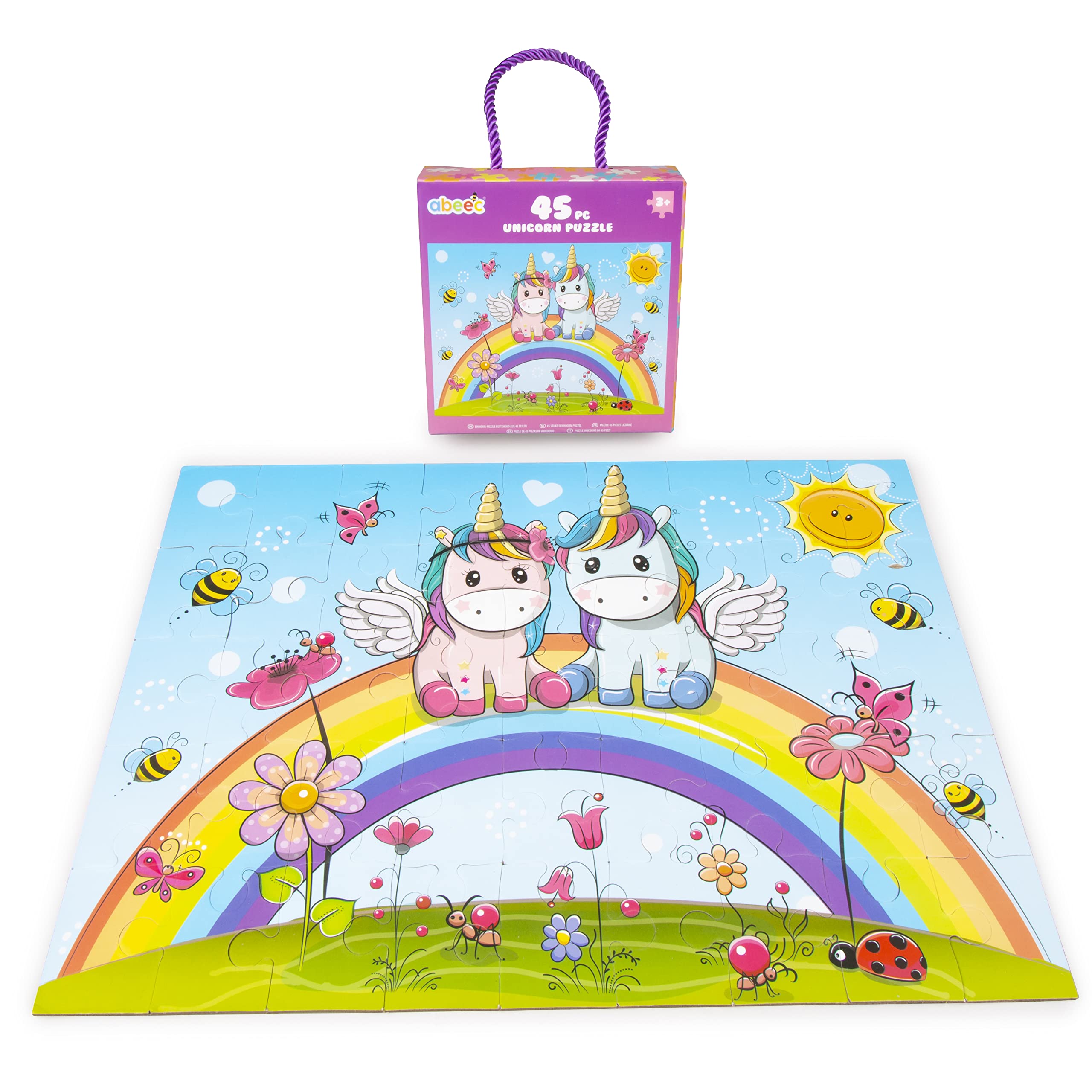 Abeec Unicorn 45 Piece Jigsaw Puzzle - Kids Puzzles Age 3+ - Unicorn Toys & Gifts