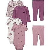 Simple Joys by Carter's baby-girls 6-piece Bodysuits (Short and Long Sleeve) and Pants Set