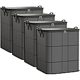 HausArtX 3 Pack Large Clothes Storage Bags, Closet Organizers Storage Containers, Collapsible Storage Bins with Reinforced Handles, Sturdy Zippers, for Clothing, Blanket, Comforters