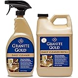 Granite Gold Daily Cleaner Spray and Refill Value Pack Streak-Free Cleaning for Granite, Marble, Travertine, Quartz, Natural