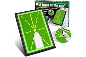 MIEAOLL Golf Swing Mat, Golf Swing Trainer, Golf Hitting Mat, Golf Practice Mat, Portable Training Aid, Indoor & Outdoor Use