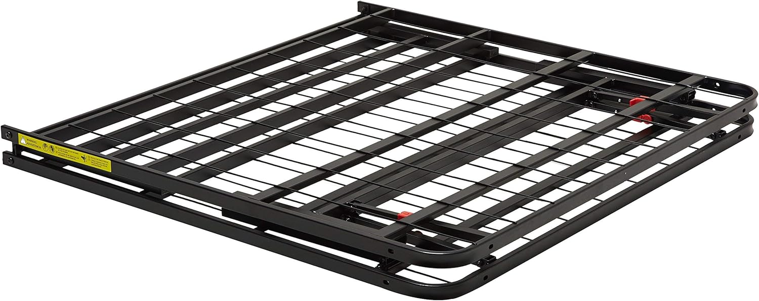 Basics Foldable, 14" Metal Platform Bed Frame with Tool-Free Assembly, No Box Spring Needed - Twin: Furniture & Decor
