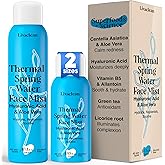300ml + 50ml Thermal Spring Water Face Spray Mist Hydrating w/ Hyaluronic Acid & Aloe Vera - Hydrating Face Mist, Soothing & Calming, Mineral-Rich Skin Nourishment, Refreshing, 10 fl oz + 1.7 fl oz