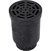 NDS FWSD69 6-Inch Round Surface Drain Inlet with Plastic Grate for Flo Stormwater Dry Well System, Pack of 1, Black