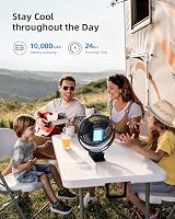 Koonie 10000mAh Clip on Fan 8 Inch Rechargeable Desk Fan 360° 4 Speed view 3