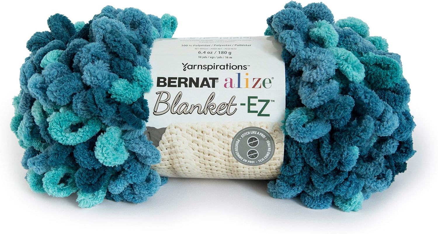 Amazon Com Bernat Alize Blanket Ez Yarn Seaport Teals