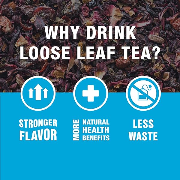 TIESTA TEA – CRANBERRY HIBISCUS ROOIBOS TEA, FIREBERRY, LOOSE LEAF, HERBAL BLEND WITH HIBISCUS, CRANBERRY, CURRANTS & ROOIBOS, ENJOY HOT OR ICED, 1.7OZ RESEALABLE POUCH, 25 CUPS