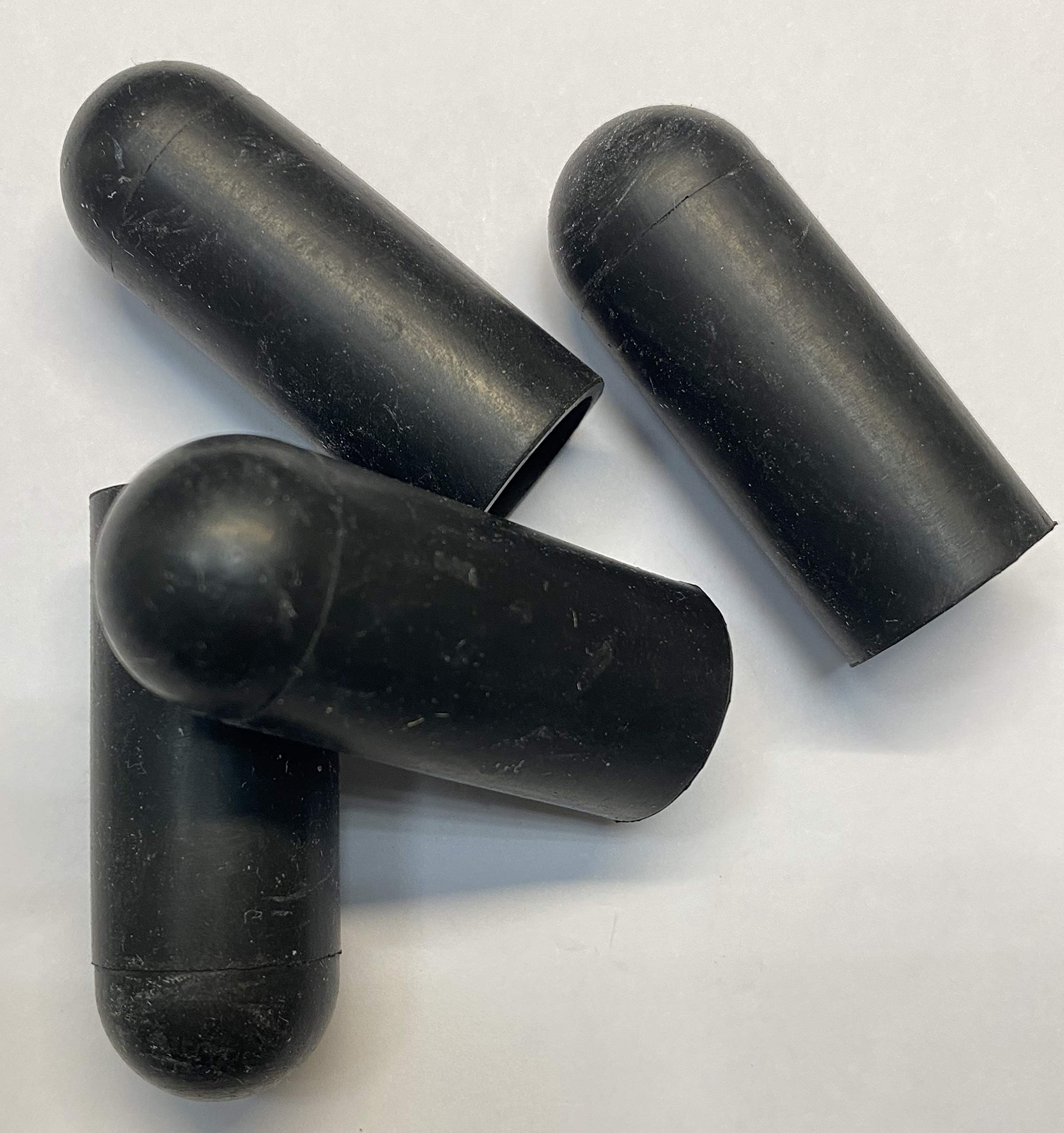 dexierp Protection Force Round Cap for 21/32" 17mm OD X38.1 mm Length (Pack of 10) Pipe Post Tube End Cover M17 Screw Thread Protectors Elastic Rubber