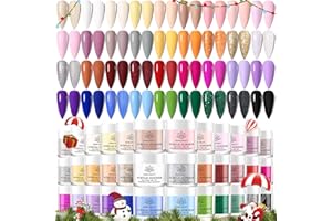 BORN PRETTY Acrylic Powder Set 36 Colors Acrylic Nail Powder Nude Pink Burgundy Red Green Blue White All Seasons Professional Polymer 3D Nail Art Kit for French Extension Carving Christmas Gift Set