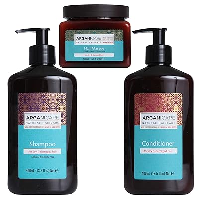 Arganicare Shampoo, Conditioner & Hair Masque Value Pack 3 Pc Gift Set