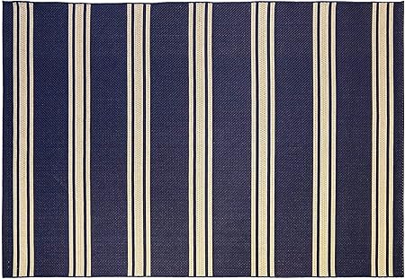 Amazon Com Gertmenian 21288 Miotail Prime Modern Outdoor Patio Rug 9x13 X Large Navy Stripe Garden Outdoor