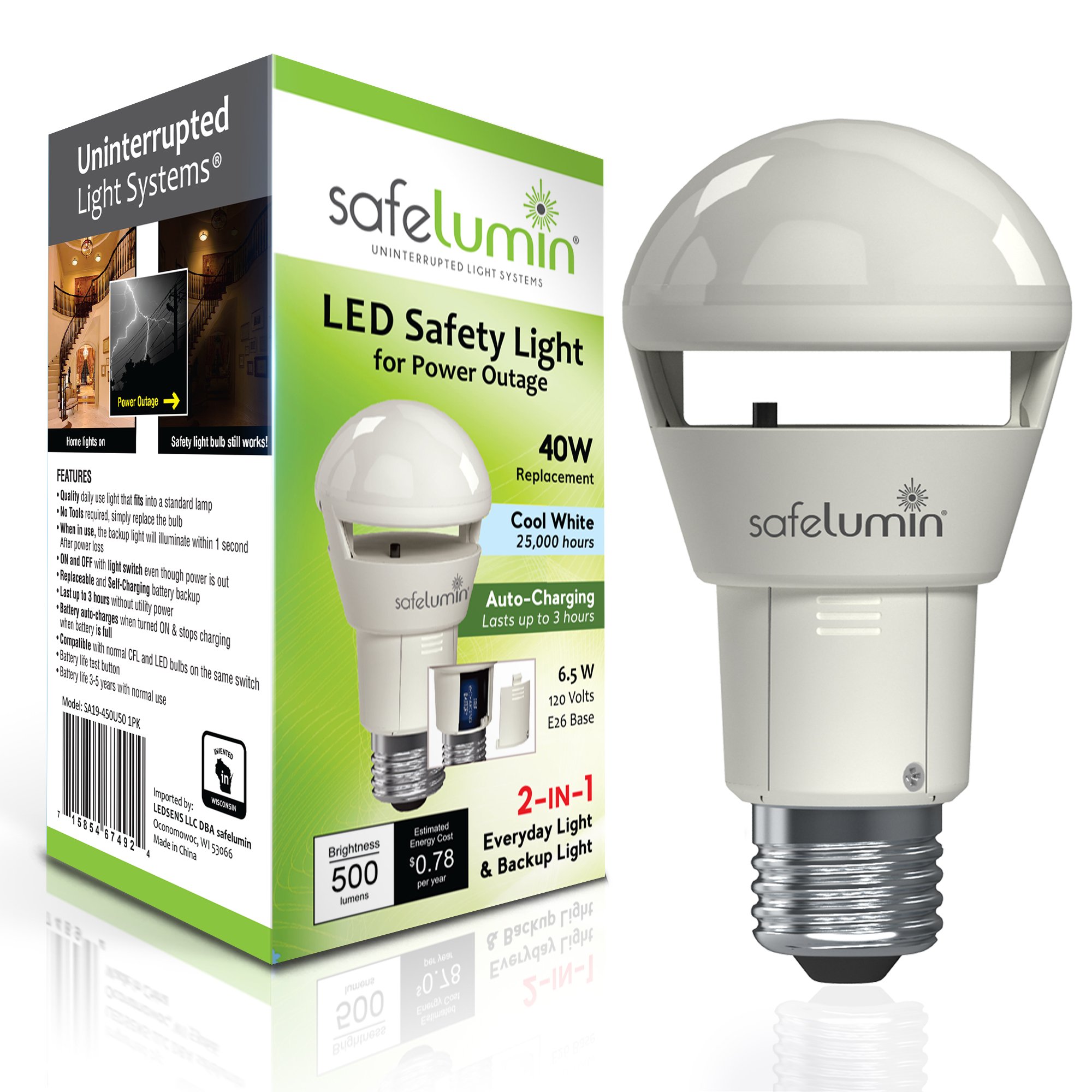 12 Pieces Emergency Rechargeable Light Bulbs For Power Outage Self Charging For Home Power...