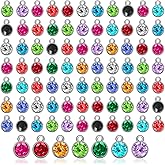Hicarer 108 Pieces Crystal Birthstone Charms DIY Jewelry Necklace Bracelet Beads Pendant with Rings Mixed Handmade Round Crystal Charm for Earring Making Supplies, 7 mm, 12 Colors