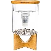 Santevia Glass Water Filtration System – Countertop Filter for Fluoride & Chlorine Removal | Adds Minerals, Balances pH | Home Water Purifier | Fluoride Filter | Alkaline