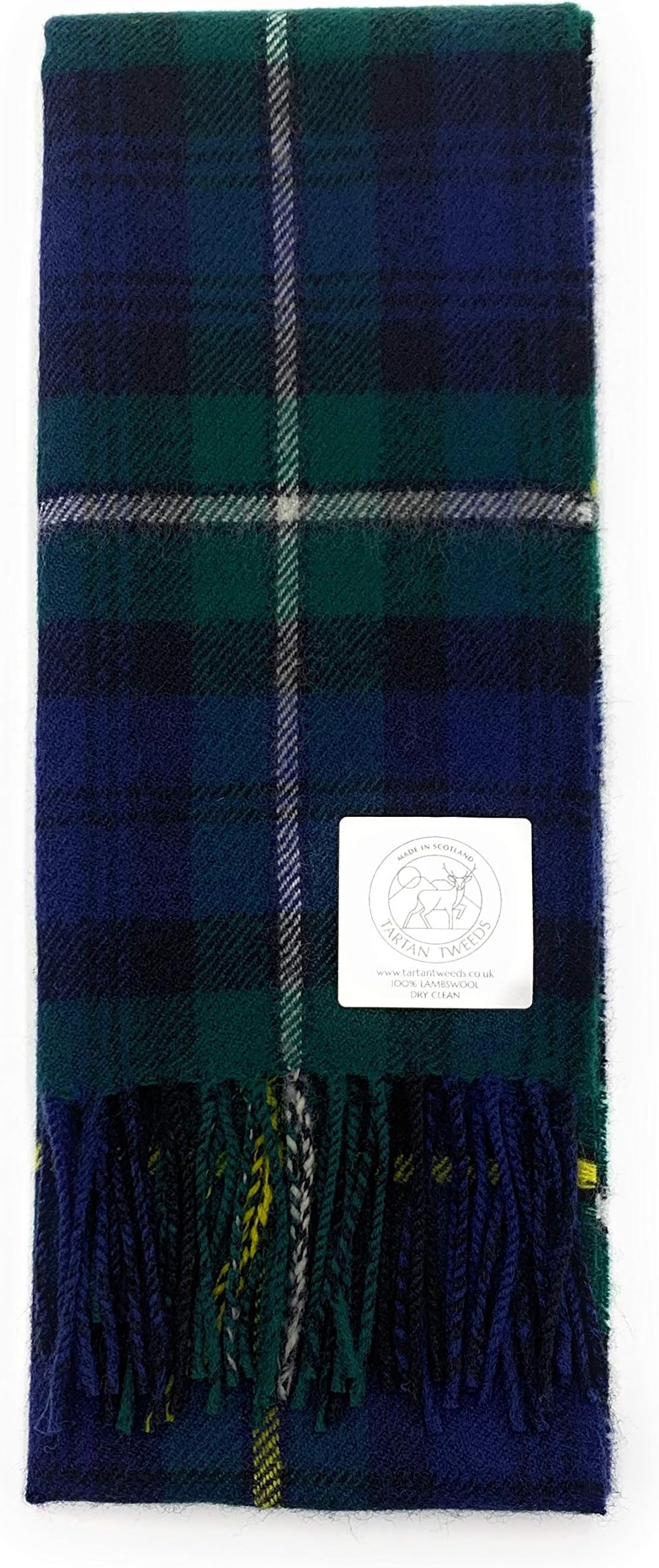 Pure Lambswool Clan Tartan Scarf Made In Scotland (Campbell Of Argyll)