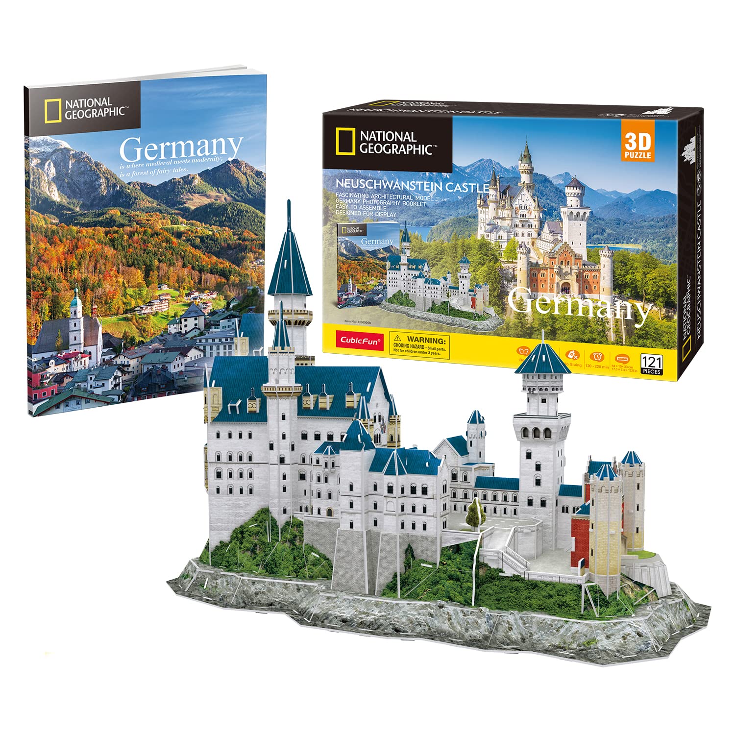 National Geographic - Neuschwanstein Castle 3-d Puzzle | 3d Puzzle For Kids +8 Years | 3d Puzzles Adult | 3d Puzzles | 3d Jigsaw For Adults