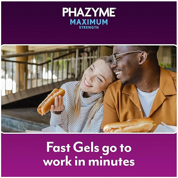 PHAZYME GAS RELIEF, MAXIMUM* STRENGTH GAS AND BLOATING RELIEF FOR ADULTS, 250 MG SIMETHICONE, 12 COUNT, FAST GELS TO QUICKLY EASE BLOATING, PRESSURE & DISCOMFORT