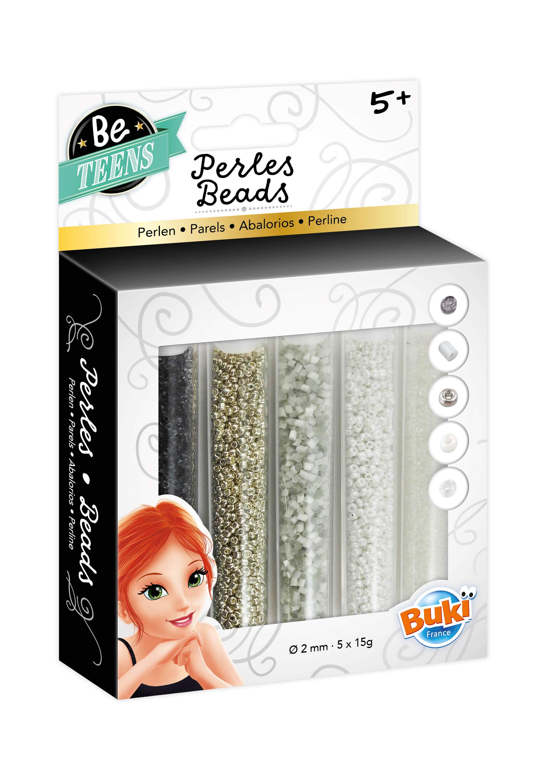 BUKI France PE006 Be Teens Beads Silver/White, Silver