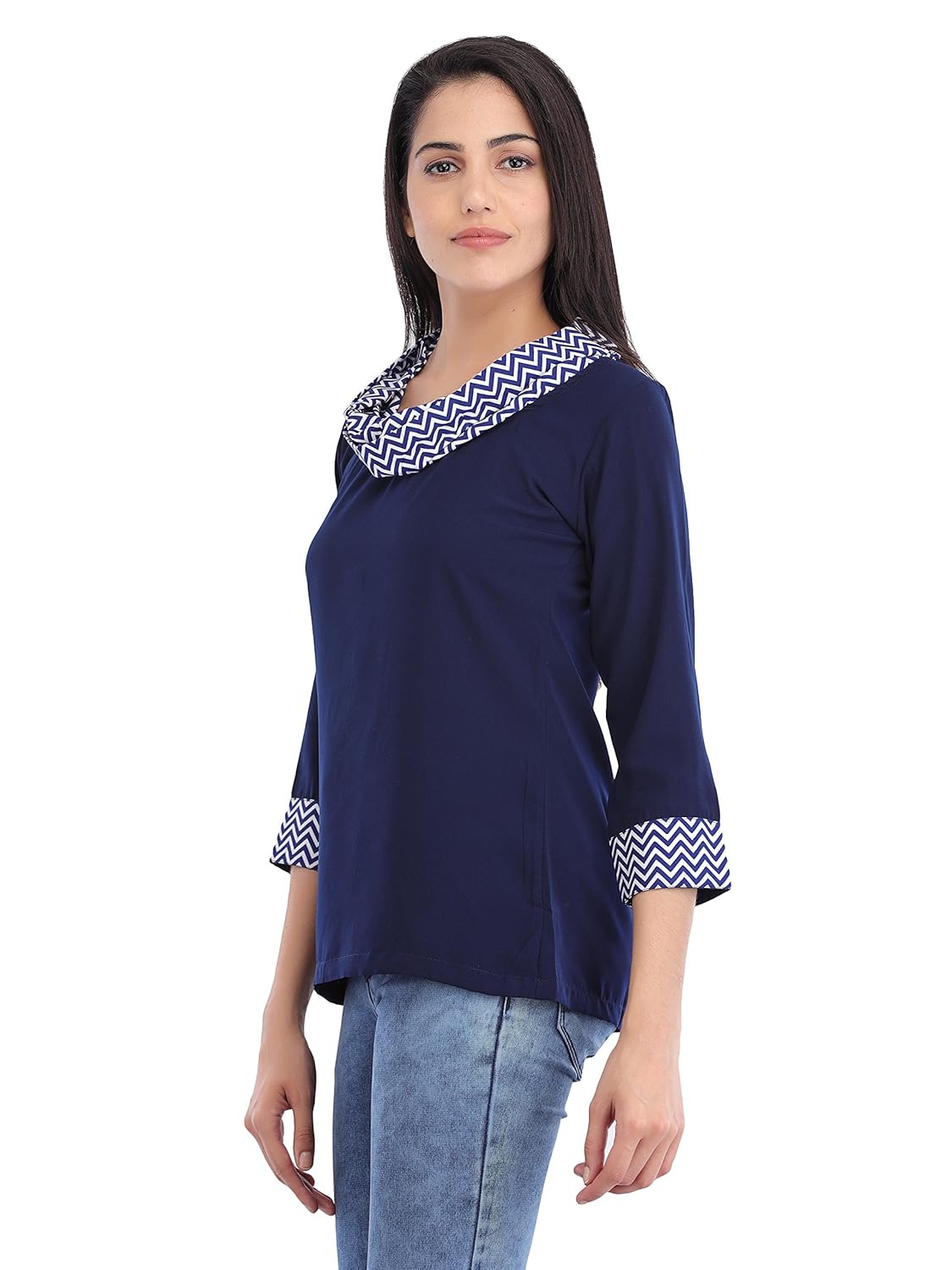 cottinfab women poly crepe top