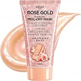Rose Hip Oil &amp; 24k Gold Peel Off Face Mask, Anti Wrinkle Korean Skin Care | Dermatologist Tested - Smooths Texture, Refines Pores &amp; Boosts Radiance - Clean Beauty, Vegan, For All Skin Types, 5 Fl oz