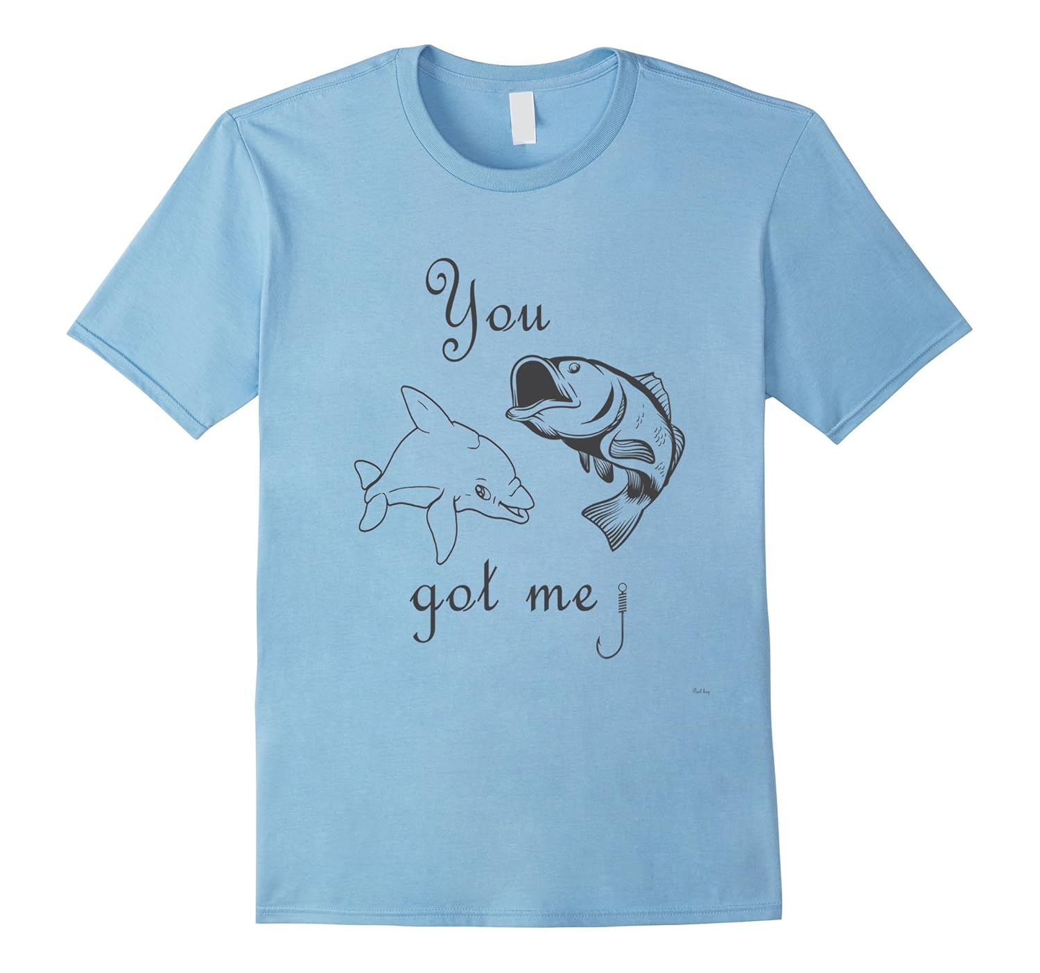 Funny and cute fishing gear fish, dolphin, fish hook t-shirt-ANZ