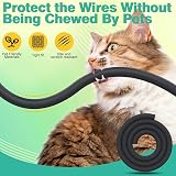 REFLYING Dog Cat Cord Protector 3 Meters 12.7mm Braided Cable Sleeve Black view 4