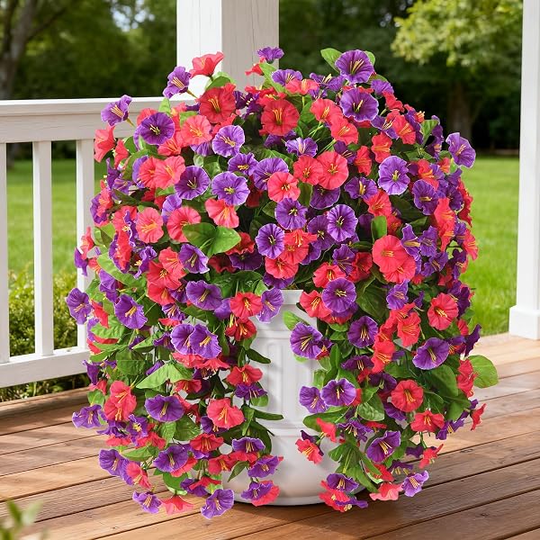 INQCMY ARTIFICIAL FLOWERS FOR OUTDOOR SPRING SUMMER DECORATION...