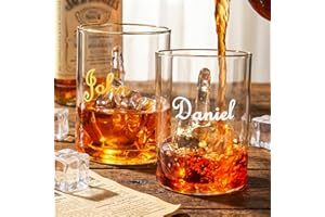 UIDMEN Personalized Middle Finger Funny Whiskey Glass, 12.5 OZ Glass for Scotch, Bourbon, 3D Middle Finger Design, Fun Gag Gi