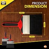 SOL 2pk 4 Inch Paint Brushes – Wide Paint Brush for Walls Decking Fences view 2