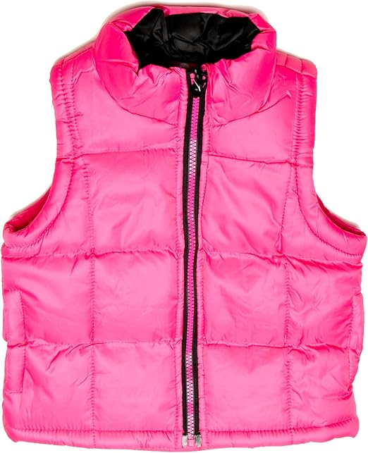 Girls Lightweight Puffer Vest Pink Amazon.co.uk Clothing