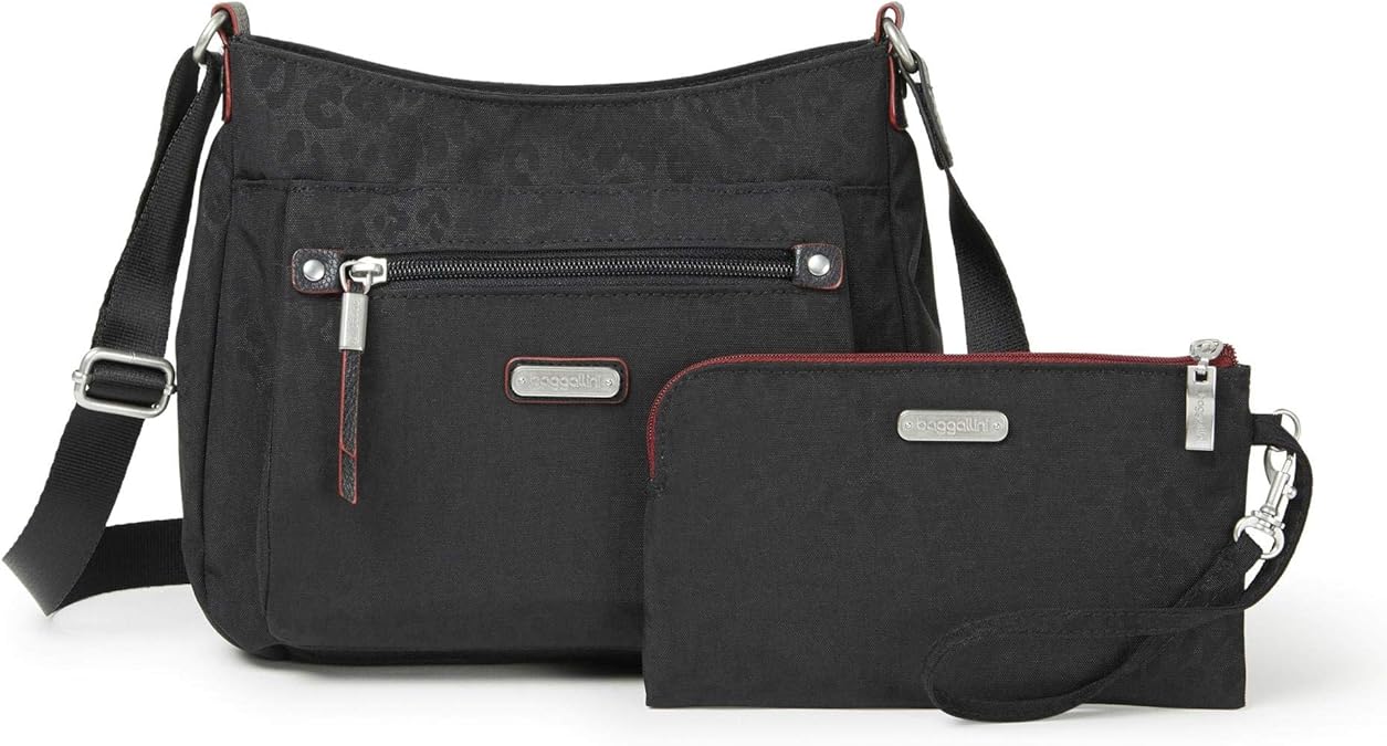 Baggallini New Classic Uptown Bagg with RFID Phone Wristlet, Black