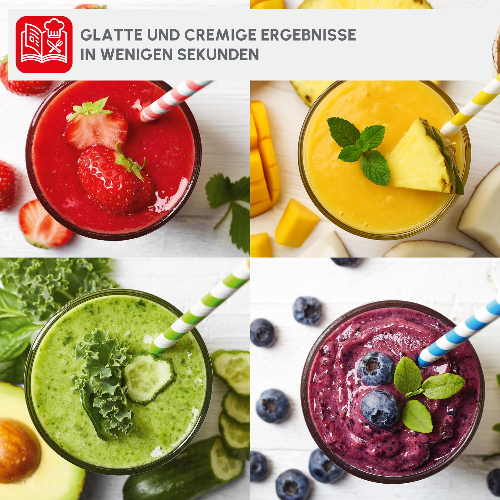 Tefal Mix und Move Mini-Standmixer, 300 Watt, 2 Flaschen To-Go in Premium Tritan, kompaktes Design, einfach zu reinigen, abnehmbare Klingen, Einknopfbedienung, Silber/Grau, BL15FD 8