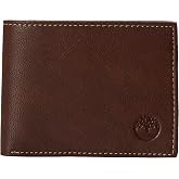 Timberland Men's Blix Slimfold Leather Wallet, Brown, One Size