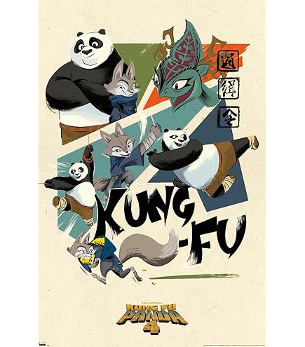Amazon.com: Kung Fu Panda 4 - Pose Wall Poster, 34L
