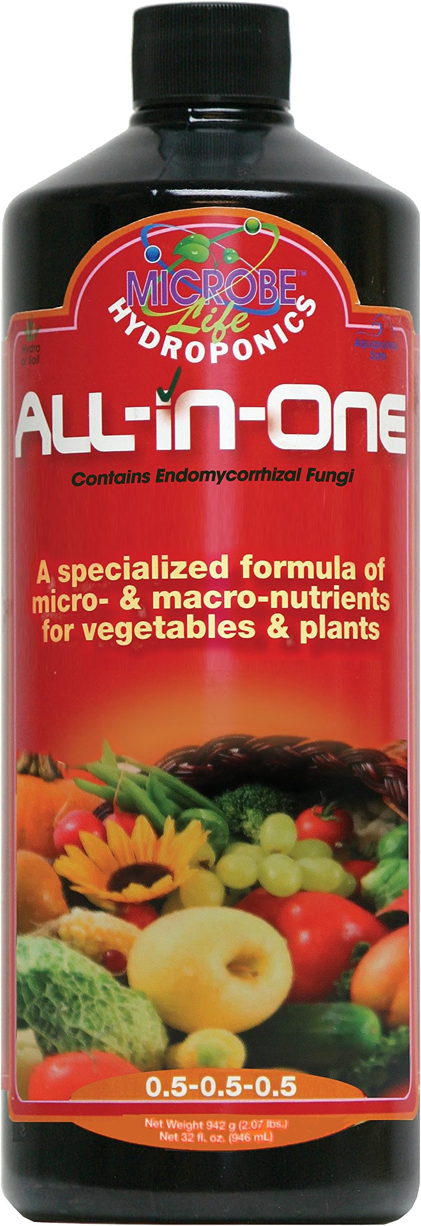 Microbe Life Hydroponics PH21364 All-in-One Fertilizer (32 Ounce - 1 Quart)