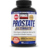 Force Factor Prostate Ultimate, Prostate Health Supplement for Men | with Nettle &amp; Saw Palmetto, #1 Urologist Recommended Ingredient to Support Urinary Flow, Bladder Emptying, 2 Month Supply