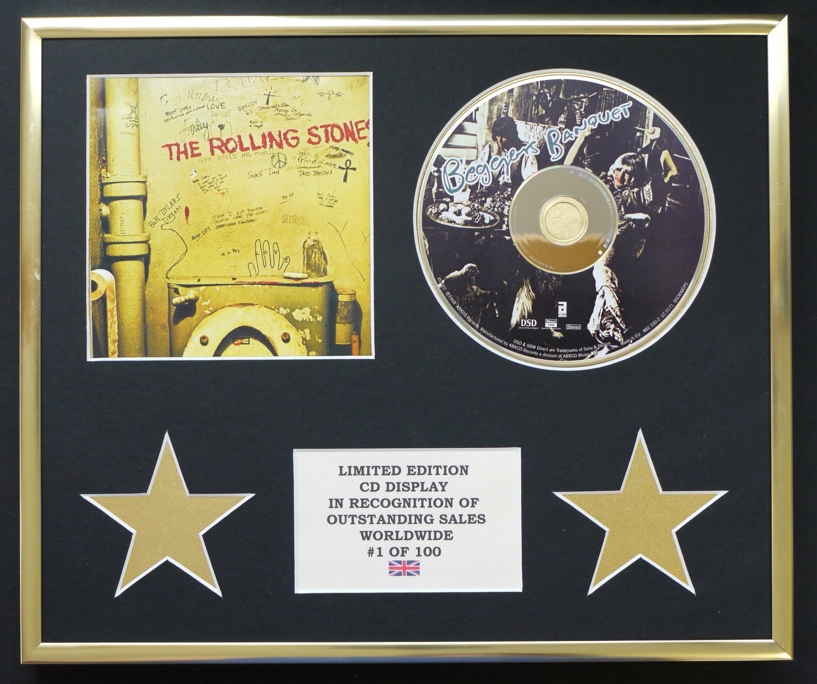 THE ROLLING STONES/CD DISPLAY/LIMITED EDITION/COA/BEGGERS BANQUET