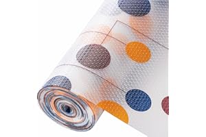 Cooyes Shelf Liner – Premium Cabinet Liner for Kitchen – Non-Slip Shelf Liners for Kitchen Cabinets – Waterproof Shelf Paper with Modern Pattern – Durable EVA Cabinet Liners for Shelves