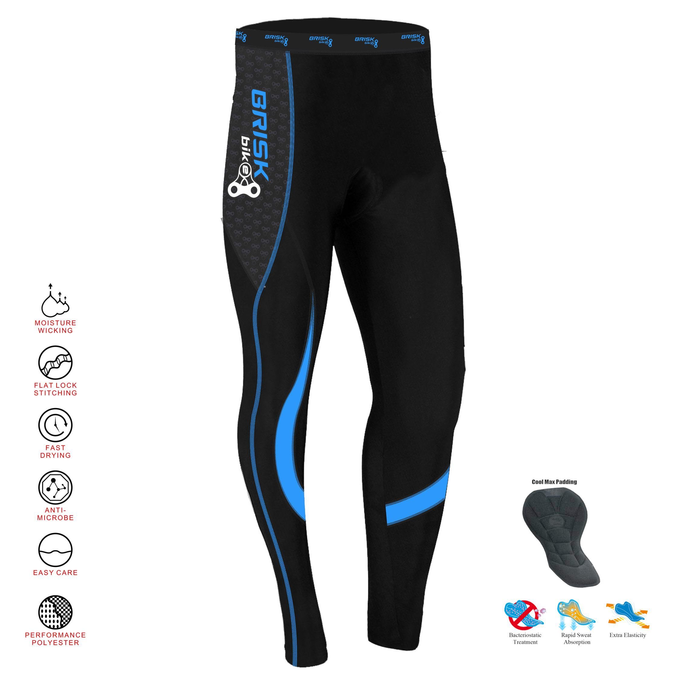 Brisk Bike Cycling Tights Padded Winter Thermal Pants Men Cycle - Main Image