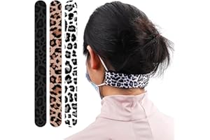 HZRAN Neoprene Face Mask Ear Savers, Comfortable Mask Extender for Relief Ear Pain, Cute Mask Extender Strap, Adjustable Reusable Lightweight Mask Holder with Magic Hook Tape for Teens & Adult.