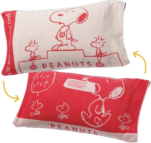 Amazon 西川 リビング スヌーピー 枕カバー Peanuts のびのび タオル地 抗菌 伸縮タイプ ふわふわ 洗える Sp5403 レッド 64 34cm 枕カバー ピローケース オンライン通販