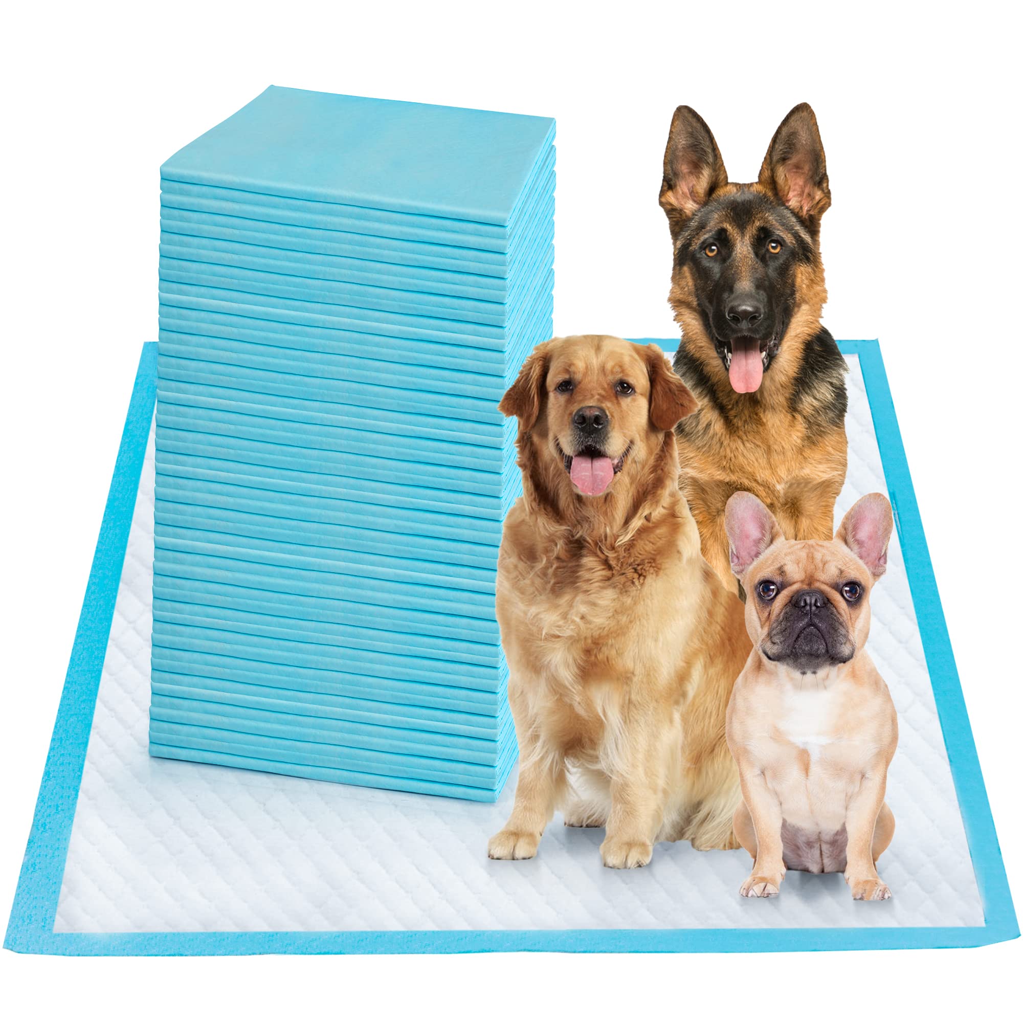 Boscute Super Absorbent & Leak-Proof Jumbo Size 36"x36" Pet Training Dog Pee Pads, Thicken Quick Dry Disposable Puppy Pee Pads, Potty Training Pads for Dogs Cats, Rabbits Image