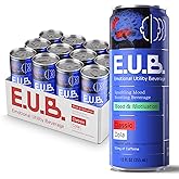 E.U.B. Classic Cola Sparkling Functional Beverage, 12oz Can, 50mg Caffeine, 25 Calories, with Nootropics & Adaptogens for Mood & Energy Support