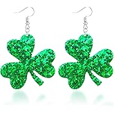 St Patricks Day Earrings for Women Shamrock Earrings Green Hat Irish Shirts for Women St Pattys Accessories Jewelry Gifts Holiday Outfit