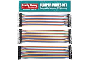 LONELY BINARY 120pcs Breadboard Jumper Wire Kit - 40x (Male to Female, Male to Male, Female-Female Wire) 20cm/7.8 inch Jumper Wires with Storage Box for Arduino, Breadboard, ESP32 and STEM Project