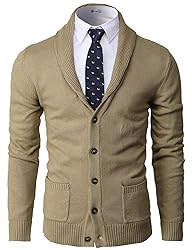 H2H Mens Casual Slim Fit Soft Acrylic Solid